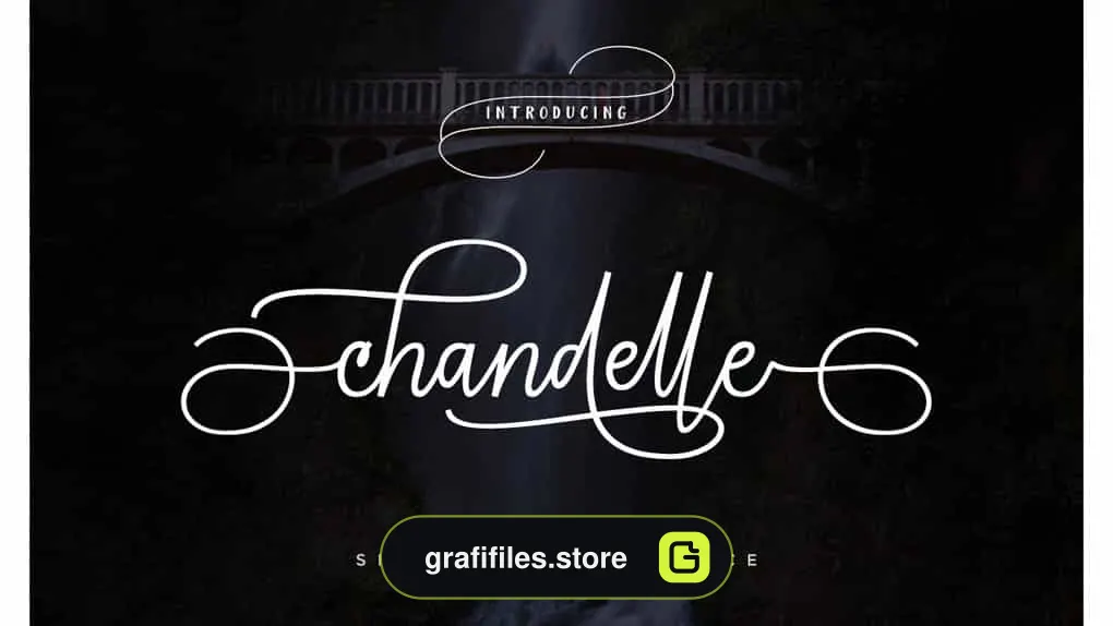 فونت انگلیسی به سبک امضا Chandelle