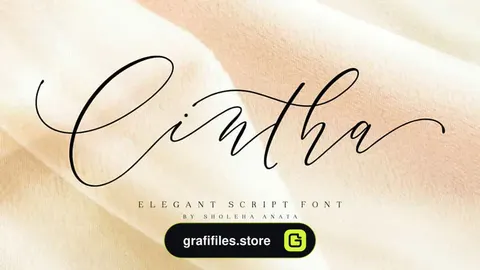 فونت انگلیسی خوشنویسی Cintha