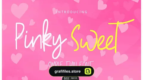 دانلود فونت انگلیسی Pinky