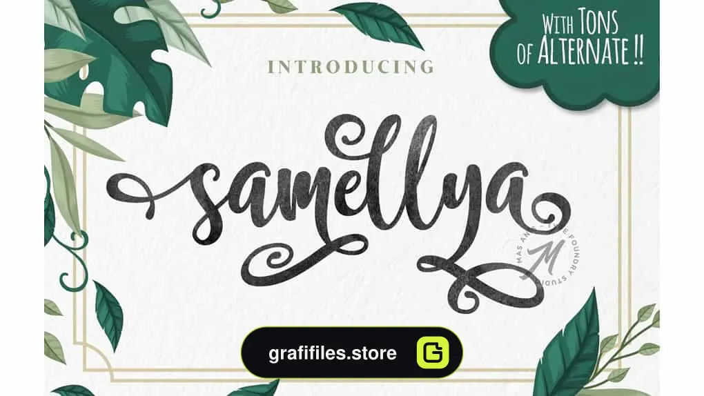 فونت انگلیسی فانتزی Samellya