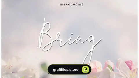 فونت انگلیسی دست نویس Bring