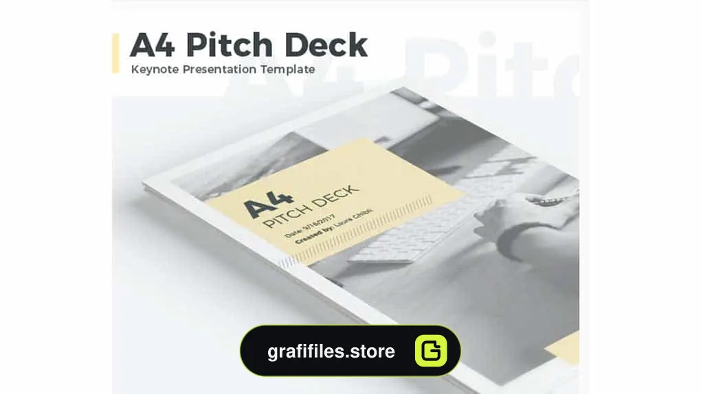 قالب کینوت A4 Pitch Deck Vertical Keynote Template