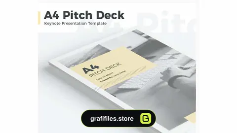 قالب کینوت A4 Pitch Deck Vertical Keynote Template