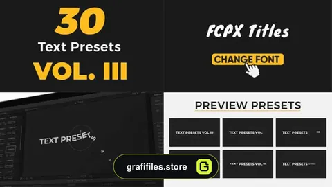 پریست متن فاینال کات پرو Animated Text Presets Vol III
