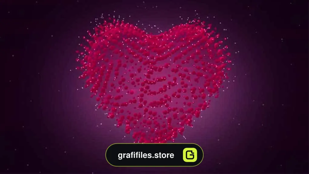 فوتیج پارتیکل قلب Beating Heart