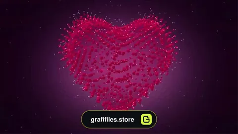 فوتیج پارتیکل قلب Beating Heart