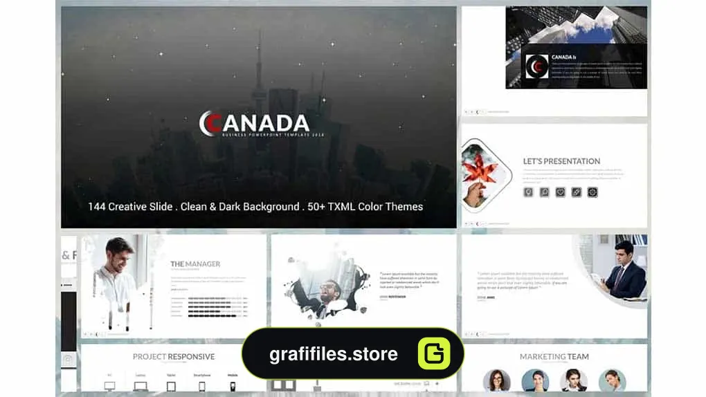 قالب پاورپوینت Canada Powerpoint Template