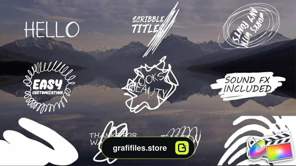 پروژه فاینال کات تایتل کارتونی Cartoon Scribble Titles