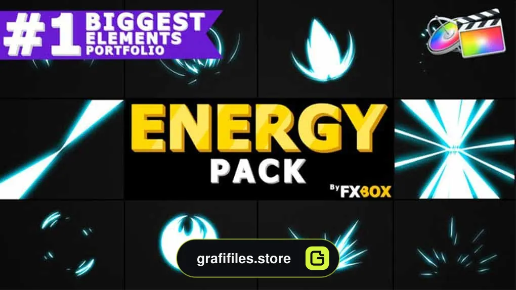 پروژه آماده فاینال کات پرو افکت کارتونی انرژی Energy