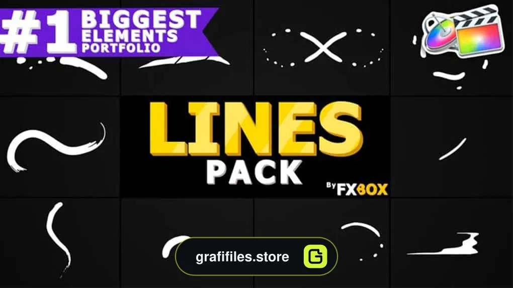 پروژه آماده فاینال کات پرو اشکال کارتونی Flash FX Shape Lines