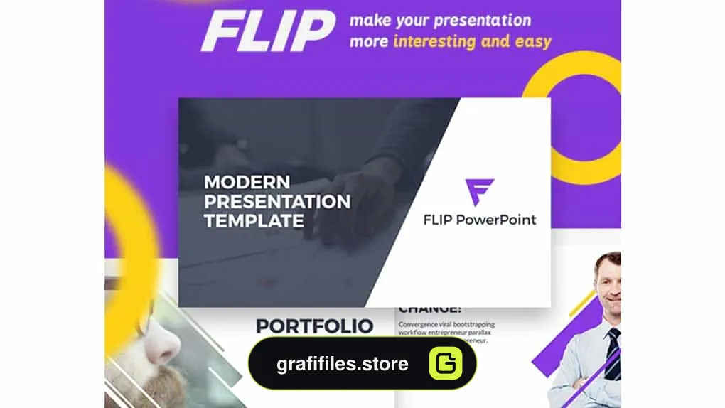قالب پاورپوینت Flip Presentation