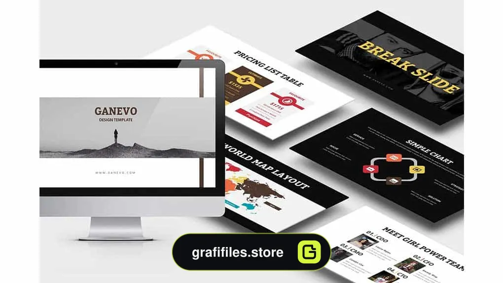 قالب پاورپوینت Ganevo – Creative Studio Powerpoint