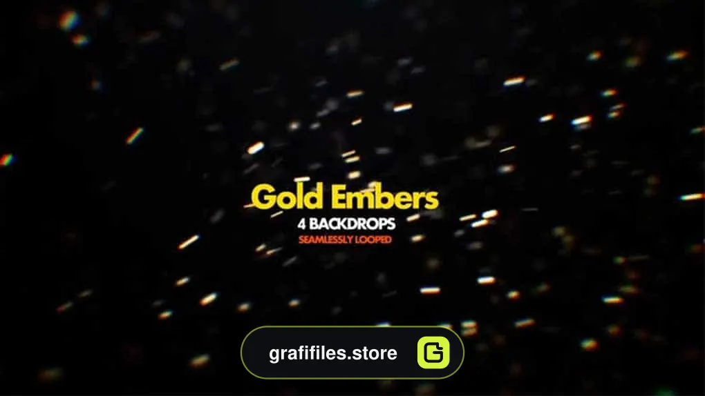 فوتیج Gold Embers Pack 01