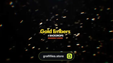 فوتیج Gold Embers Pack 01