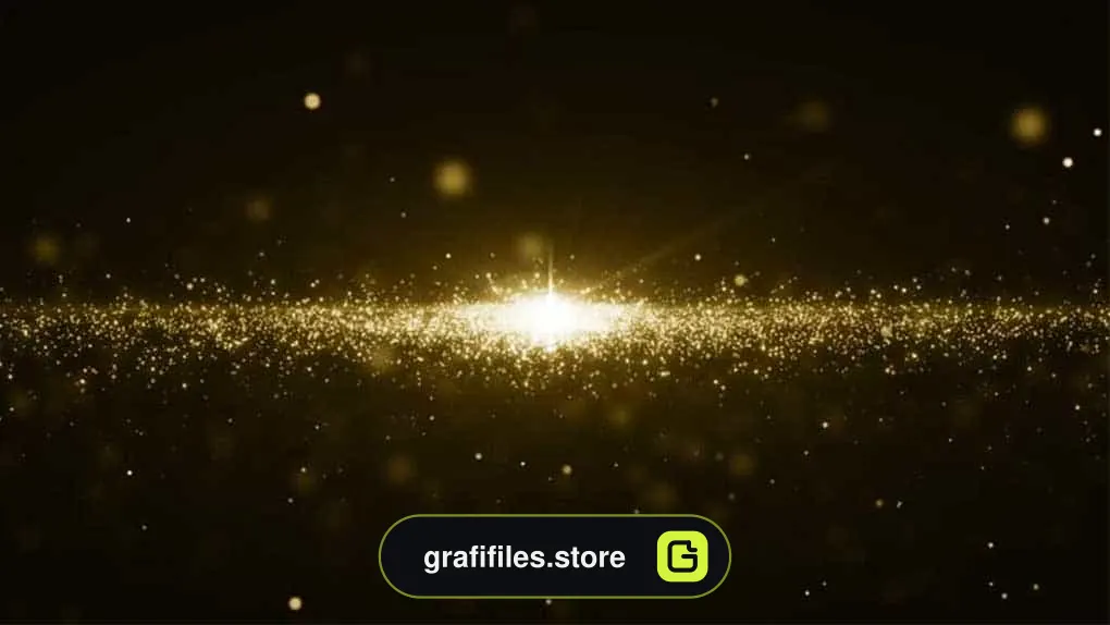 بک گراند موشن گرافیک پارتیکل طلایی Gold Particles Background