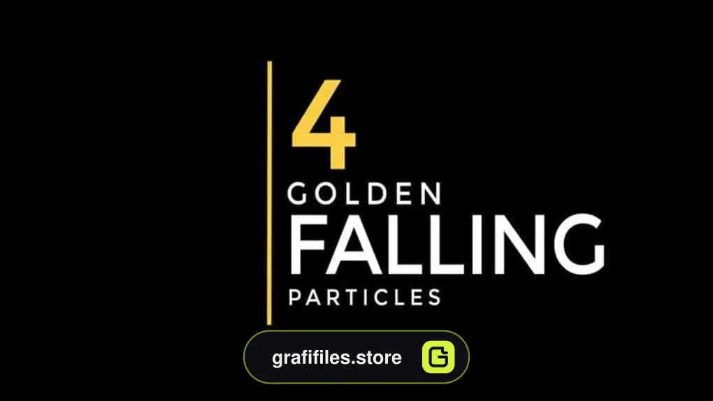 فوتیج پارتیکل طلایی Golden Falling Particles