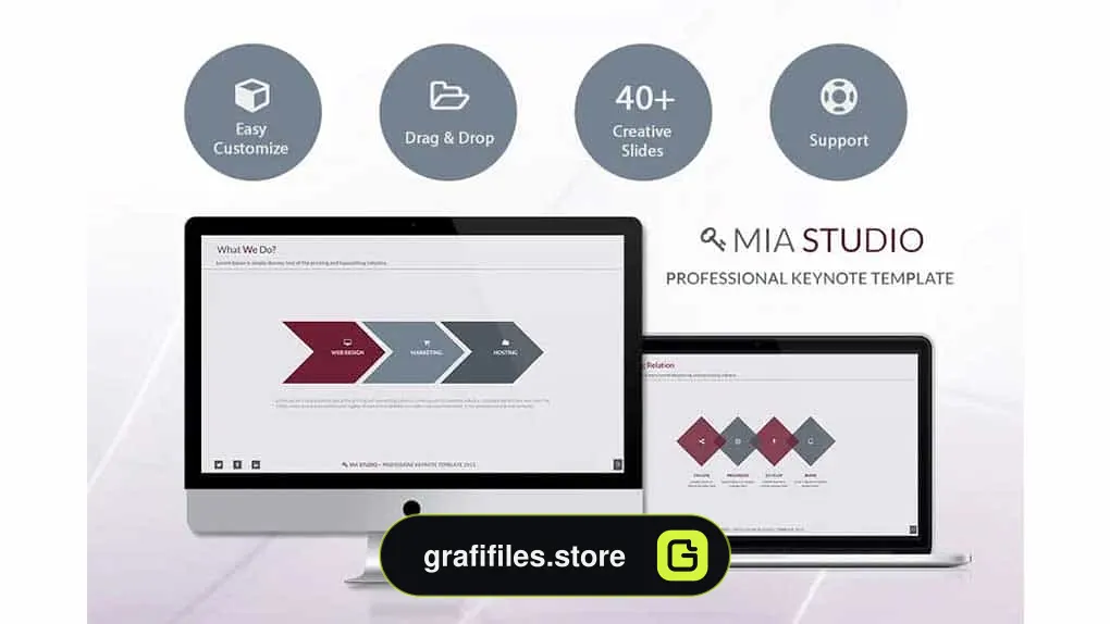 قالب کینوت Mia Keynote Presentation Template