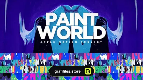 پروژه آماده اپل موشن اسلایدشو Paint World