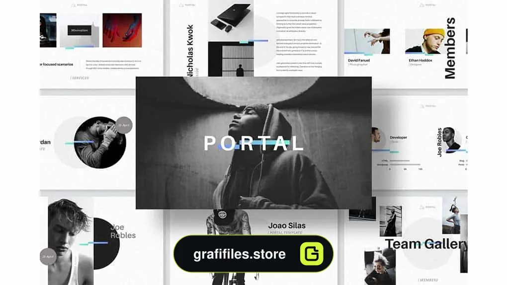 قالب کینوت PORTAL Keynote Presentation Template