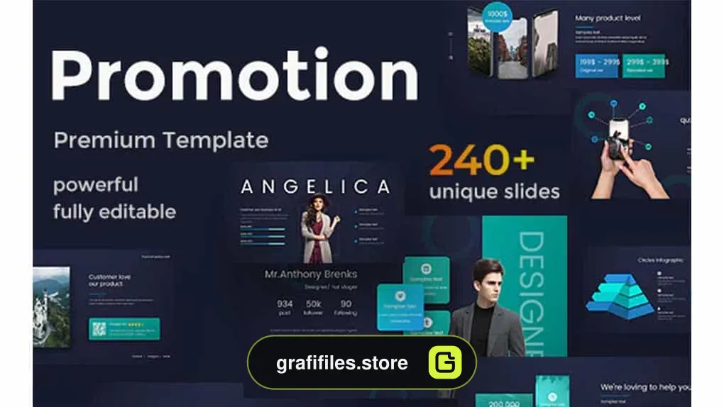 قالب پاورپوینت Promotion Creative Powerpoint Template