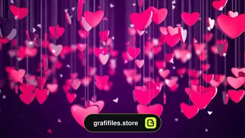 بک گراند موشن گرافیک قلب Romantic Love Heart