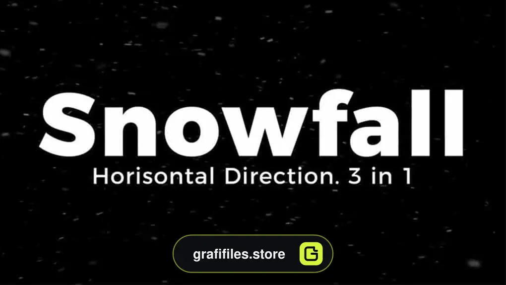فوتیج بارش برف Snowfall Horisontal Direction
