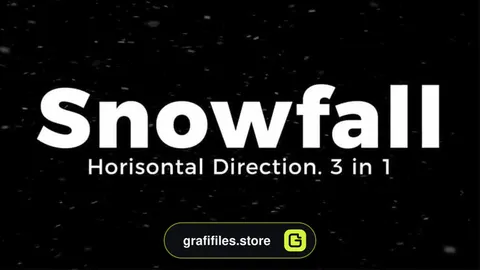 فوتیج بارش برف Snowfall Horisontal Direction