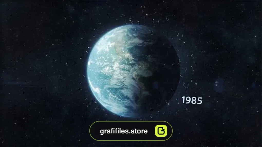 فوتیج Space Debris In Earth Orbit