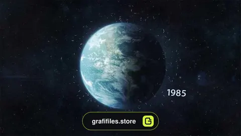 فوتیج Space Debris In Earth Orbit