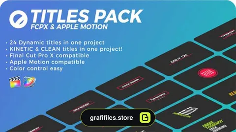 پروژه فاینال کات پرو تایتل Titles Pack