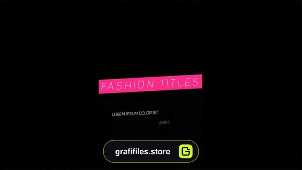 پروژه فاینال کات پرو تایتل Unique Titles