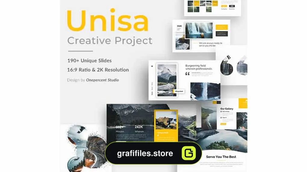 قالب پاورپوینت Unisa Creative Powerpoint Template