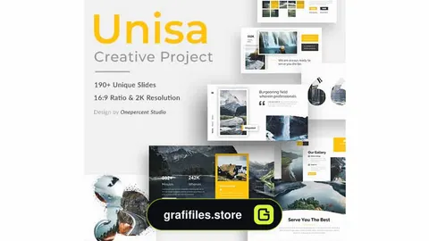 قالب پاورپوینت Unisa Creative Powerpoint Template