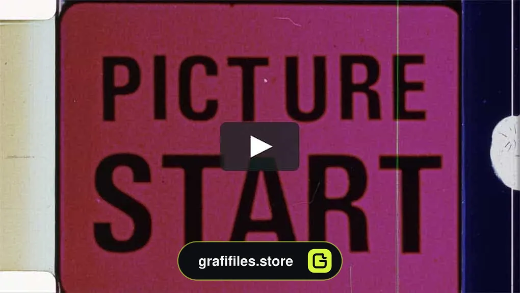 فوتیج شمارش معکوس فیلم 5K Vintage Countdown Leaders