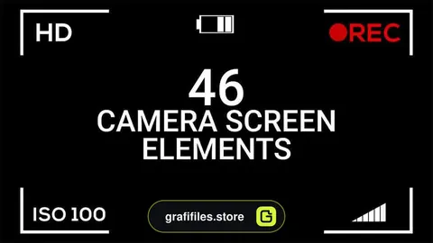فوتیج صفحه رکورد دوربین Camera Screen Elements