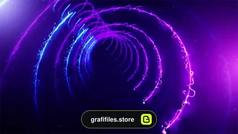 بک گراند موشن گرافیک Circle VJ Background Lights