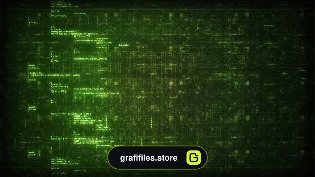 فوتیج موشن گرافیک Coding On Green Screen