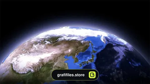 فوتیج کره زمین Glowing Earth