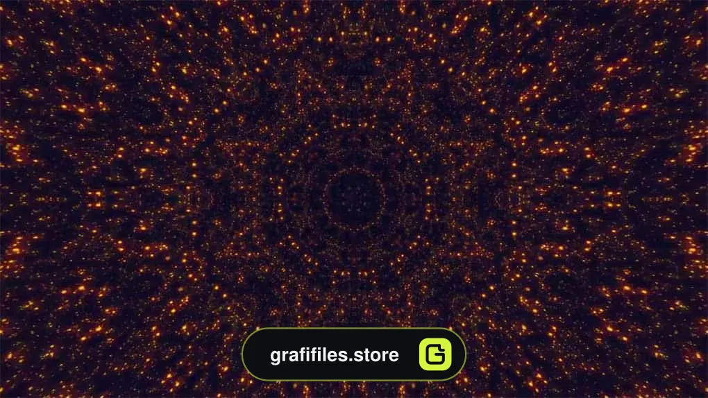 بک گراند موشن گرافیک Gold Particle Kaleidoscope