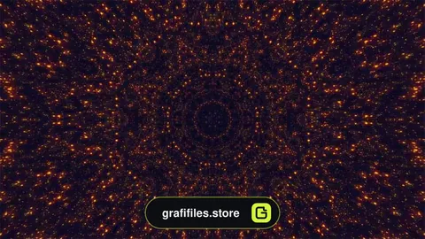 بک گراند موشن گرافیک Gold Particle Kaleidoscope