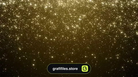 بک گراند موشن گرافیک پارتیکل طلایی Gold Particles Background