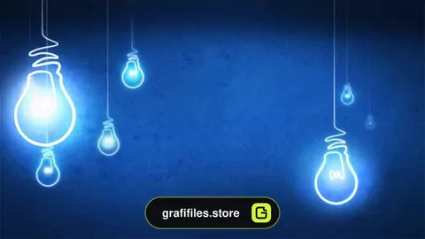 فوتیج موشن گرافیک لامپ Idea Light Bulb