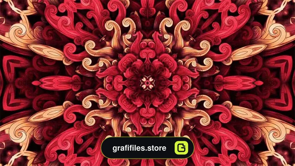 بک گراند موشن گرافیک Kaleidoscopic Flower VJ Background