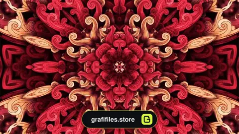 بک گراند موشن گرافیک Kaleidoscopic Flower VJ Background