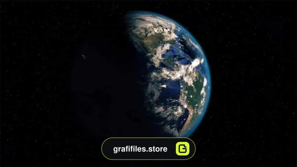 فوتیج کره زمین Realistic Earth Spin