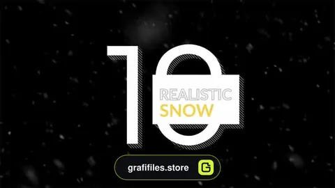 فوتیج بارش برف Realistic Snow Pack 4K