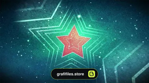 بک گراند موشن گرافیک ستاره قرمز