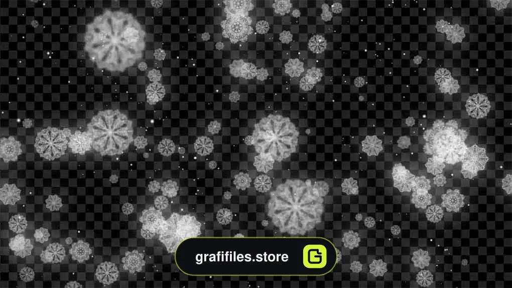 فوتیج بارش برف Snowflake Falling Winter