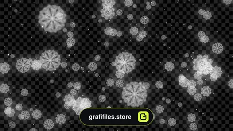 فوتیج بارش برف Snowflake Falling Winter