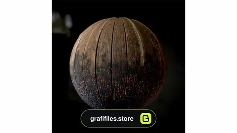 متریال تخته چوب سوخته